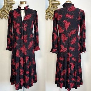 Ba&sh Red Floral Bel Dress